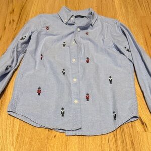 Janie and Jack nutcracker button down